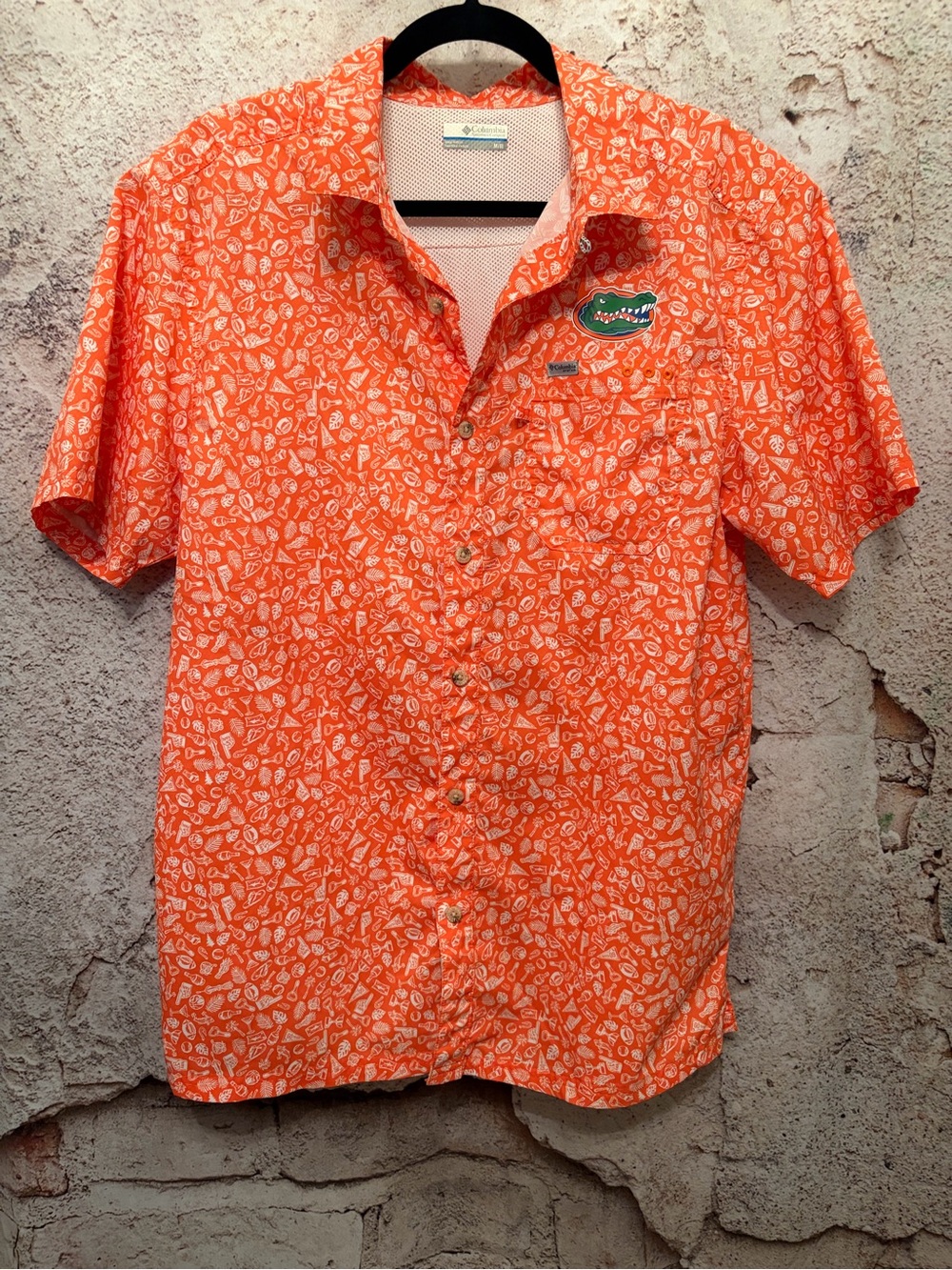 MENS Columbia Orange Gators Sport Shirt
